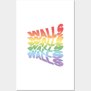 Rainbow Walls Louis Tomlinson white background Posters and Art